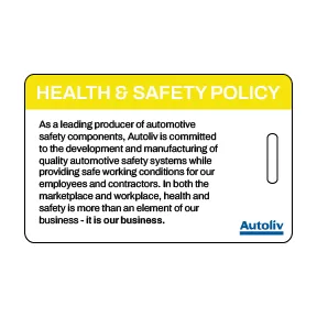 Environmental, Health & Safety Policy Cards